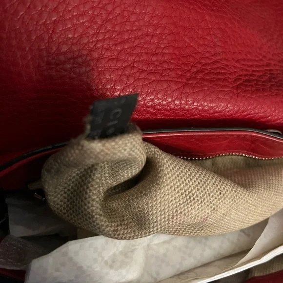 Gucci Soho 100% 💯 authentic red crossbody/ shoulder bag w gold chain - Picture 13 of 16